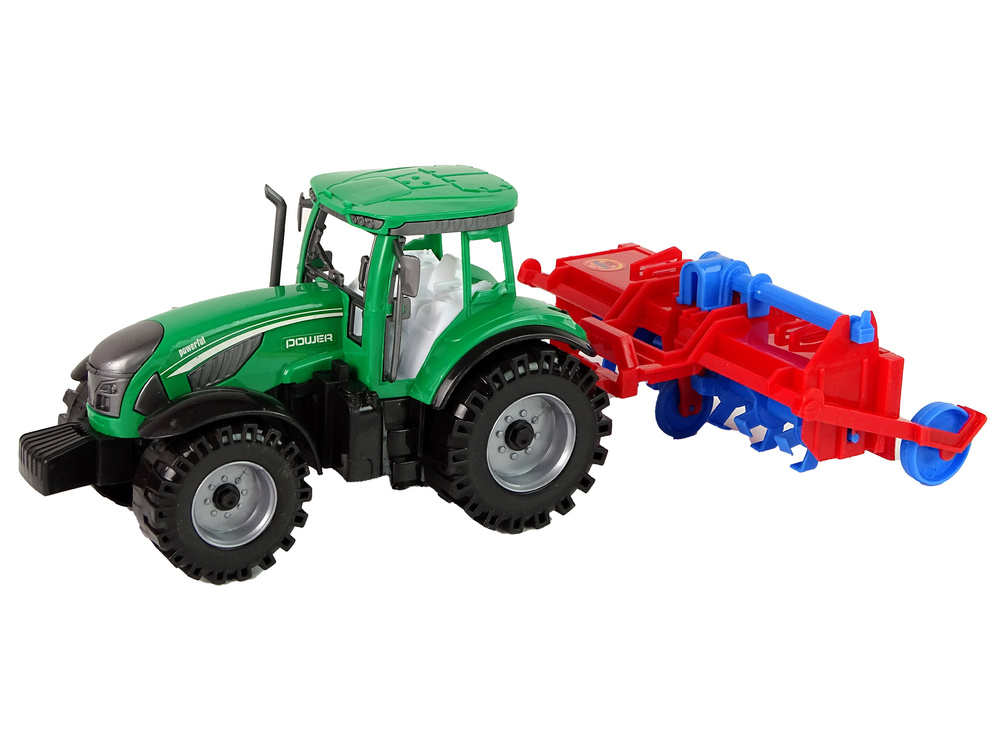 Žaislinis traktorius su priekaba lean toys