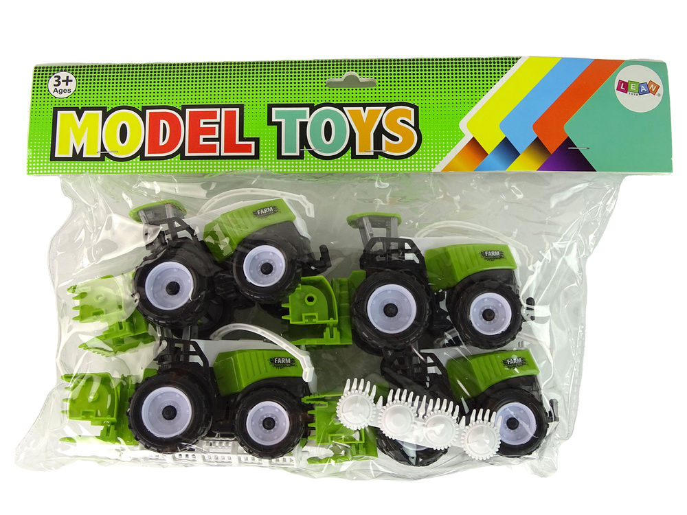 Žaislinių traktorių rinkinys lean toys, 4 d.