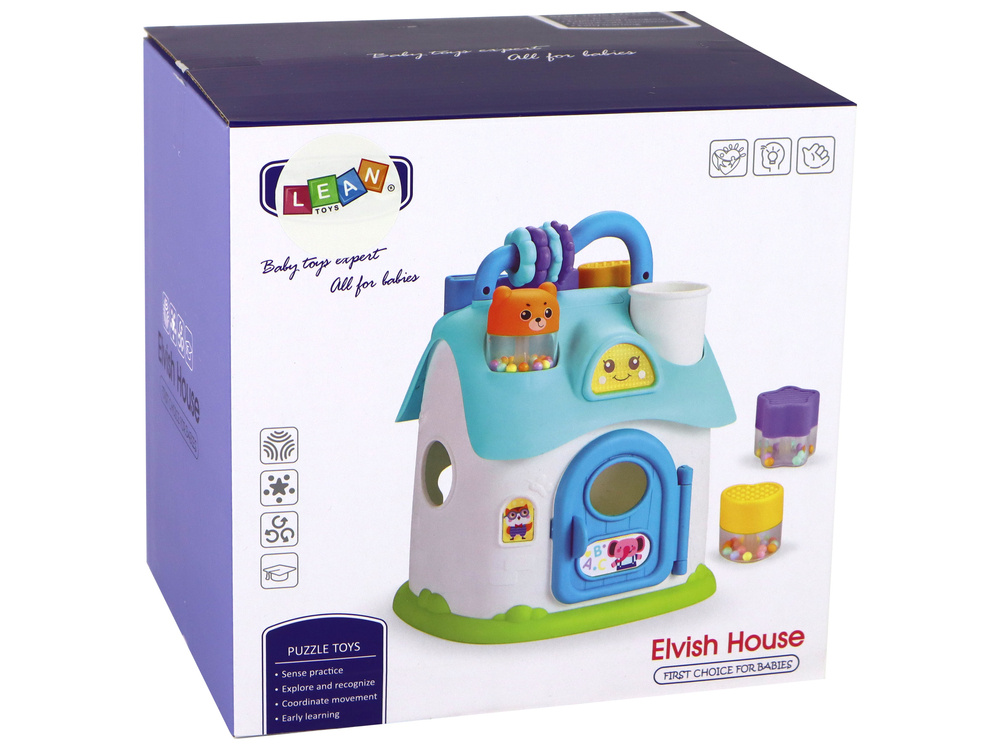 Interaktyvi edukacinė dėlionė namukas lean toys