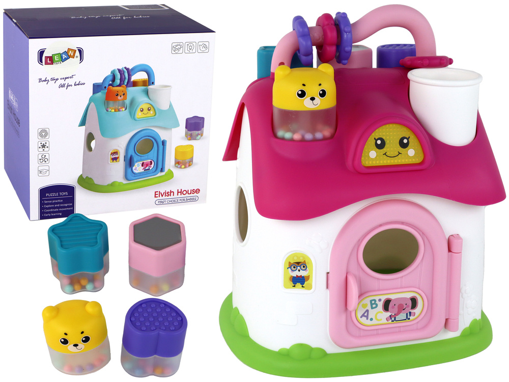 Interaktyvi edukacinė dėlionė namukas lean toys
