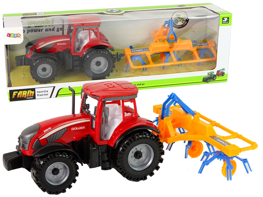 Traktorius su frikciniu grėbliu lean toys
