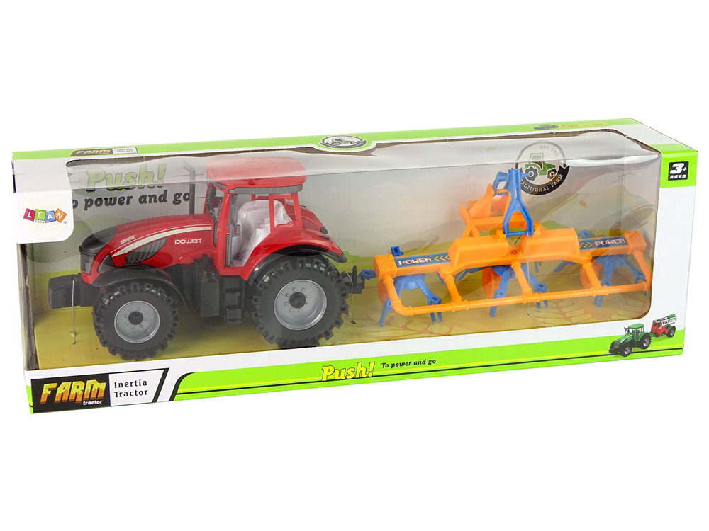Traktorius su frikciniu grėbliu lean toys