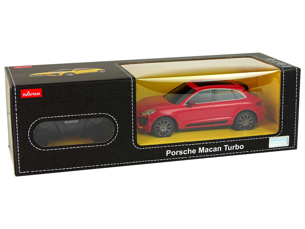 Nuotoliniu būdu valdomas automobilis porsche macan turbo 1:24, raudonas