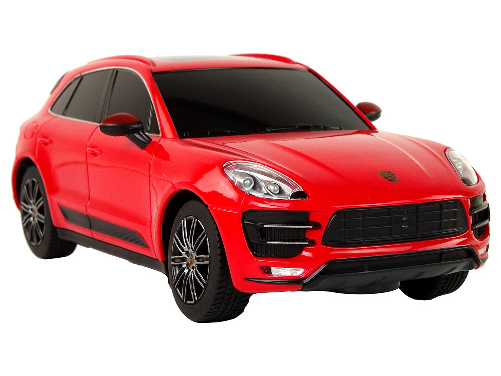 Nuotoliniu būdu valdomas automobilis porsche macan turbo 1:24, raudonas