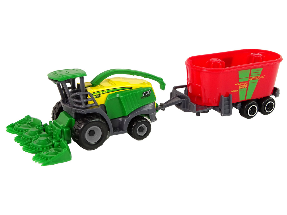 Žaislinis kombainas su priekaba leantoys