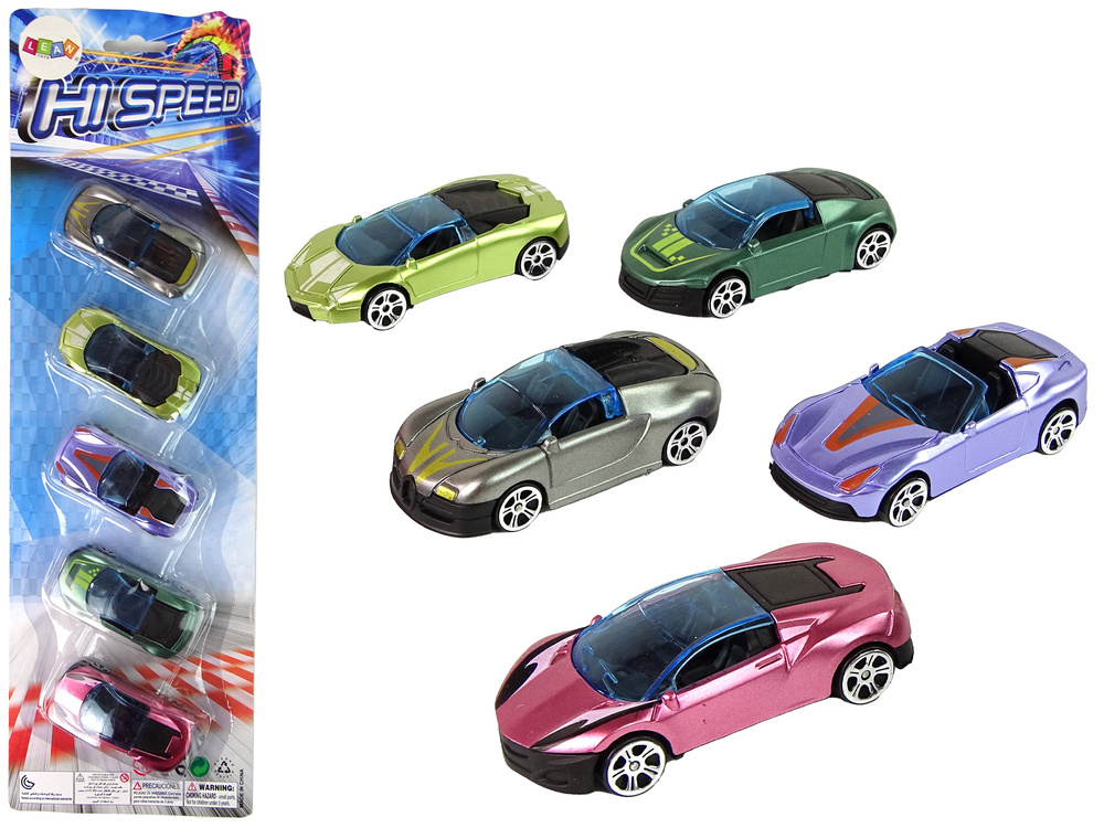 Žaislinių mašinėlių rinkinys lean toys, 5vnt.