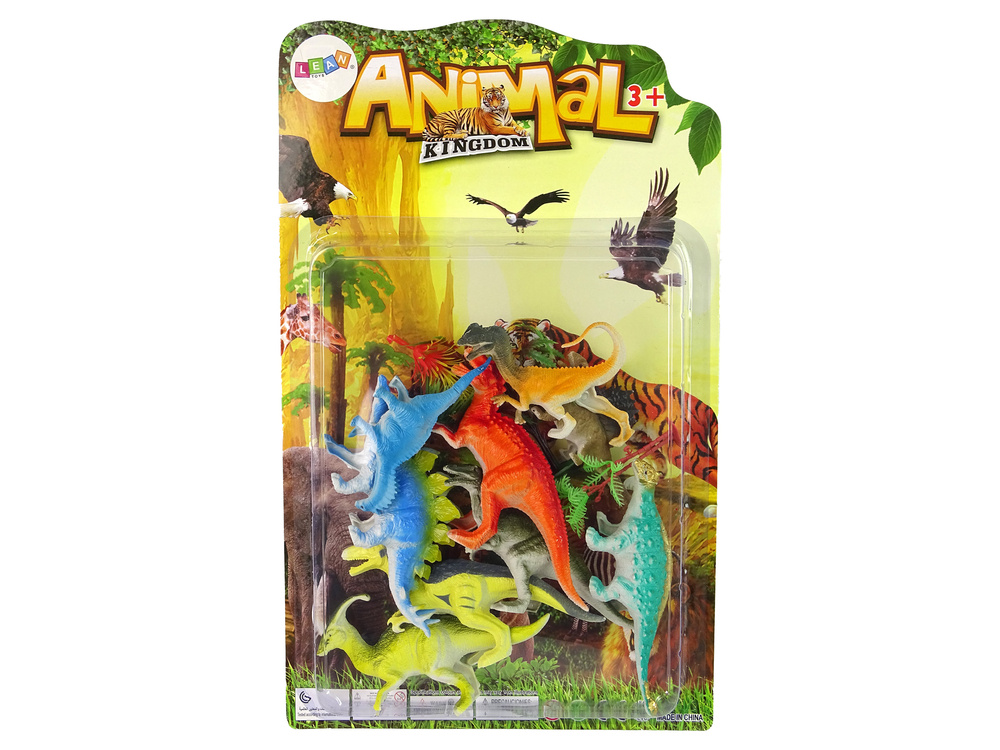 Žaislinių dinozaurų figūrėlių rinkinys lean toys animal kingdom, 9 vnt.