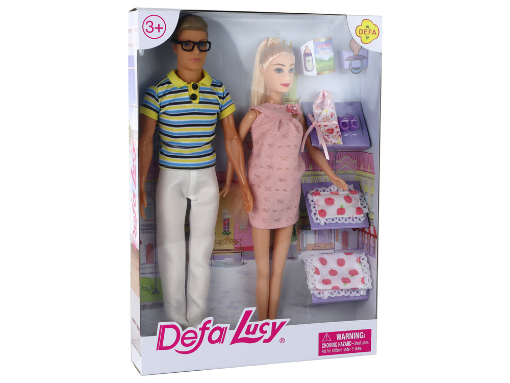 Lėlė su besilaukiančia mama ir tėčiu kevin ir lucy