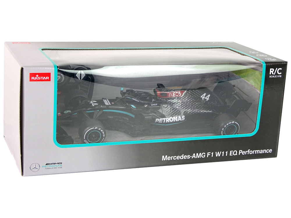 Radijo bangomis valdomas rastar mercedes-amg f1, 1:18