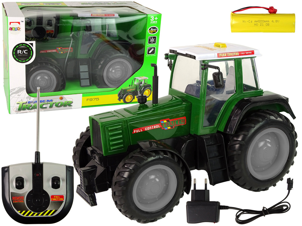 Nuotoliniu būdu valdomas traktorius lean toys, žalias