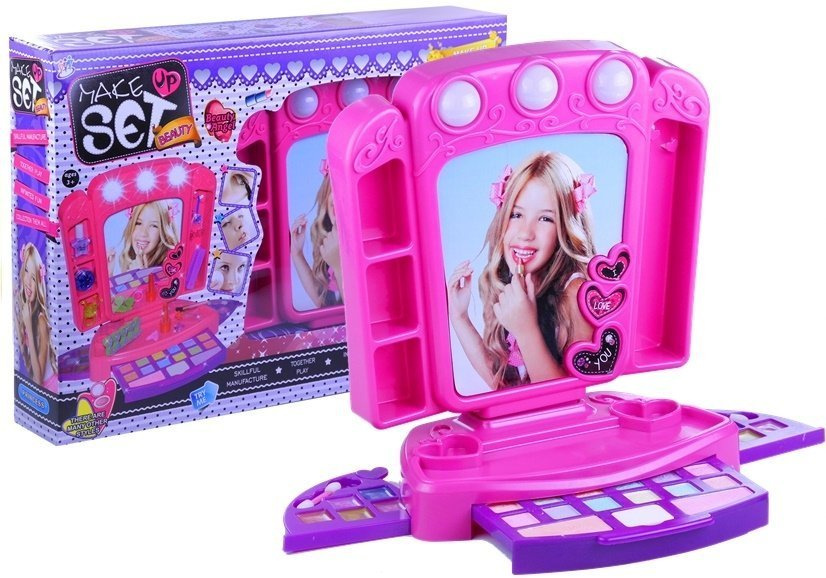 Kosmetinis staliukas lean toys, rožinis