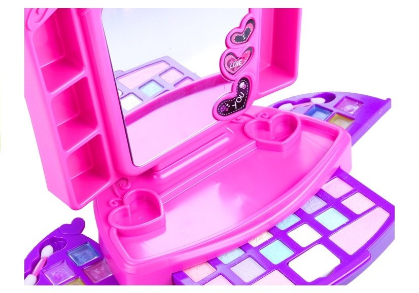 Kosmetinis staliukas lean toys, rožinis