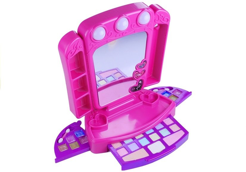 Kosmetinis staliukas lean toys, rožinis