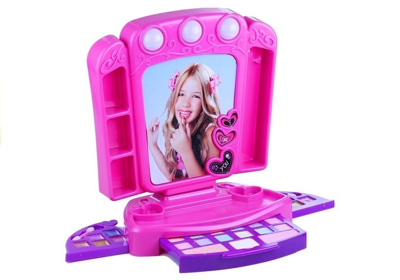 Kosmetinis staliukas lean toys, rožinis