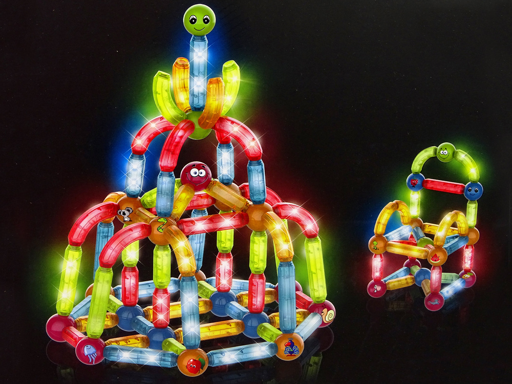 3D magnetinis konstruktorius LeanToys, 102 d.