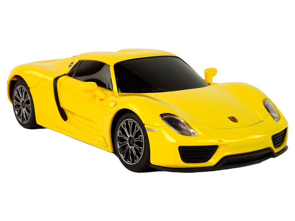 Nuotoliniu būdu valdomas automobilis porsche 918 1:24 rastar, geltonas