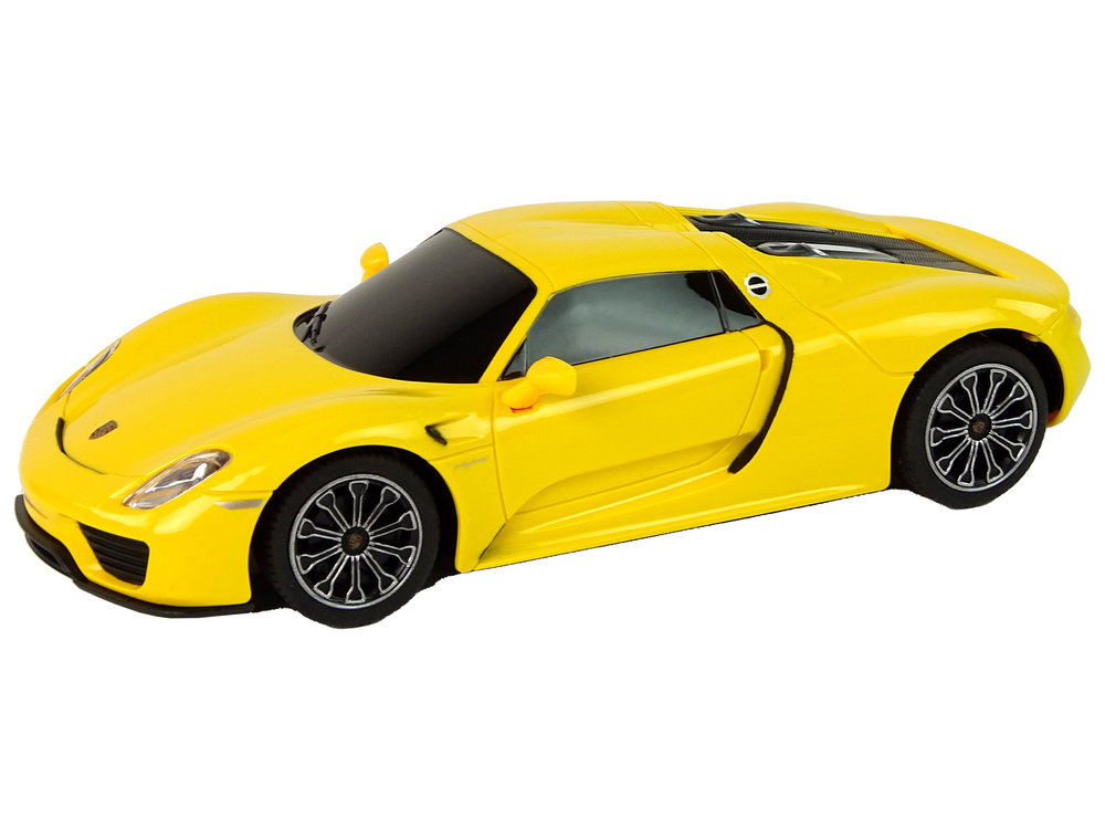 Nuotoliniu būdu valdomas automobilis porsche 918 1:24 rastar, geltonas