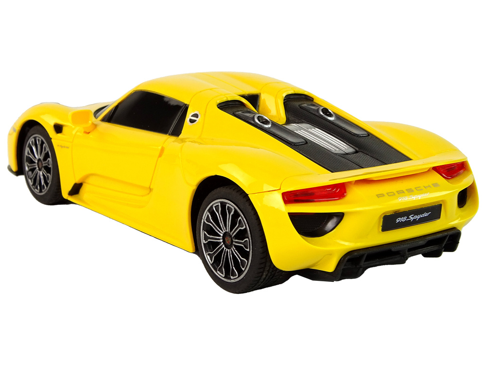 Nuotoliniu būdu valdomas automobilis porsche 918 1:24 rastar, geltonas