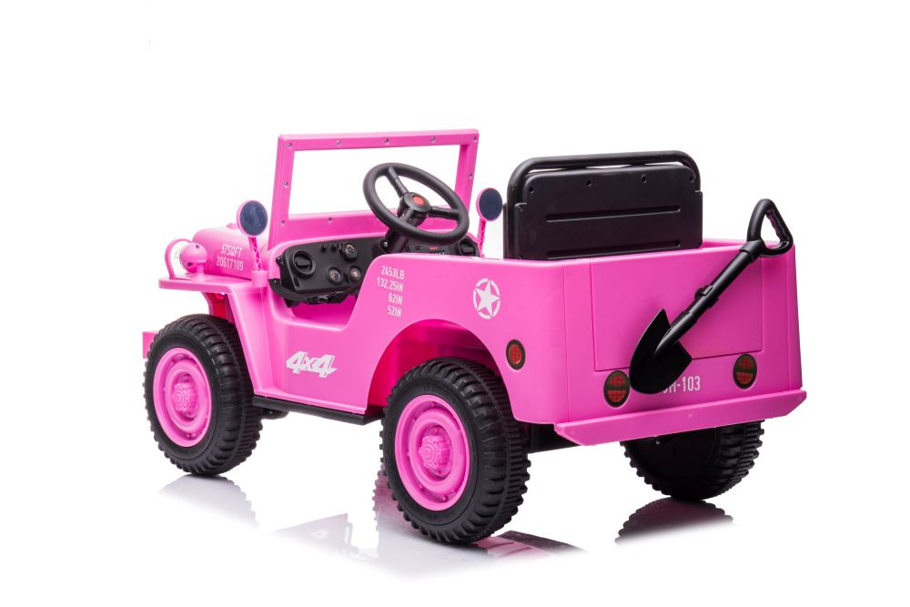 Akumuliatorinis automobilis jh-103 rožinis 4x4