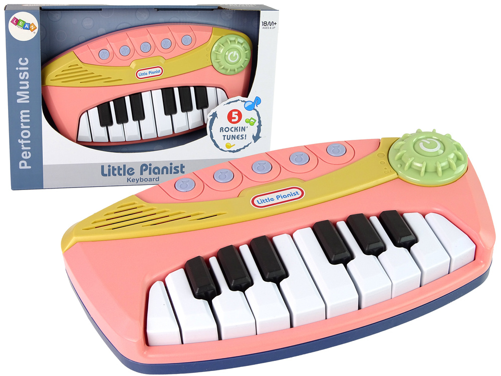 Interaktyvus pianinas lean toys little pianist, rožinis