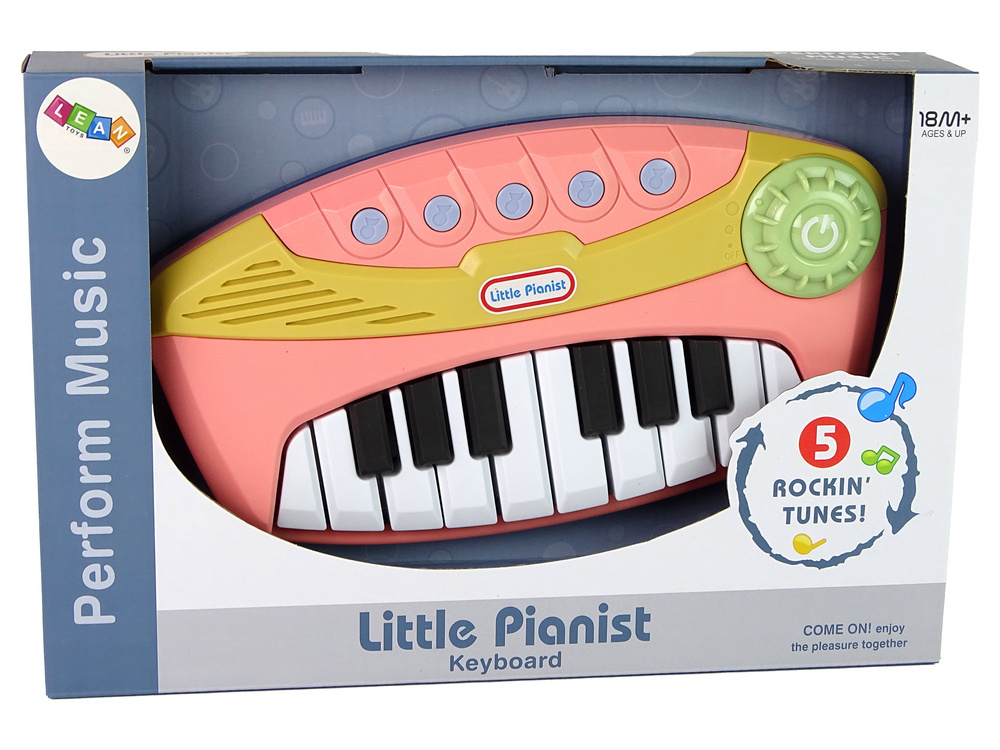 Interaktyvus pianinas lean toys little pianist, rožinis