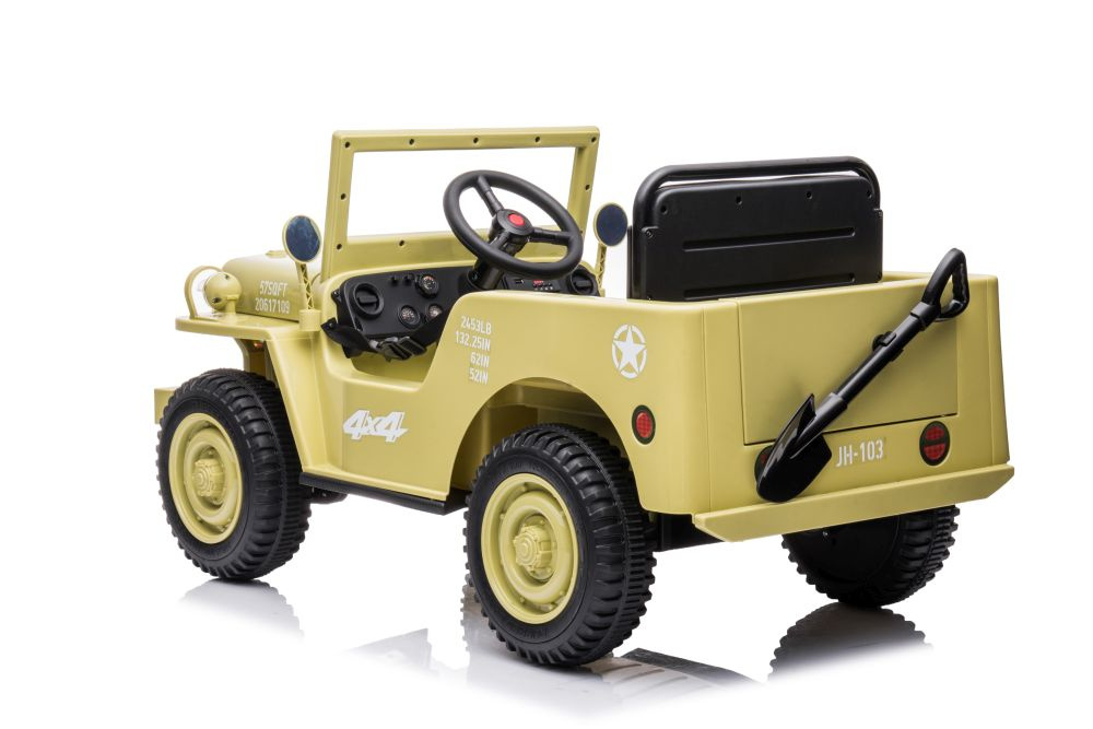 Vienvietis vaikiškas elektromobilis lean toys jh-103, geltonas