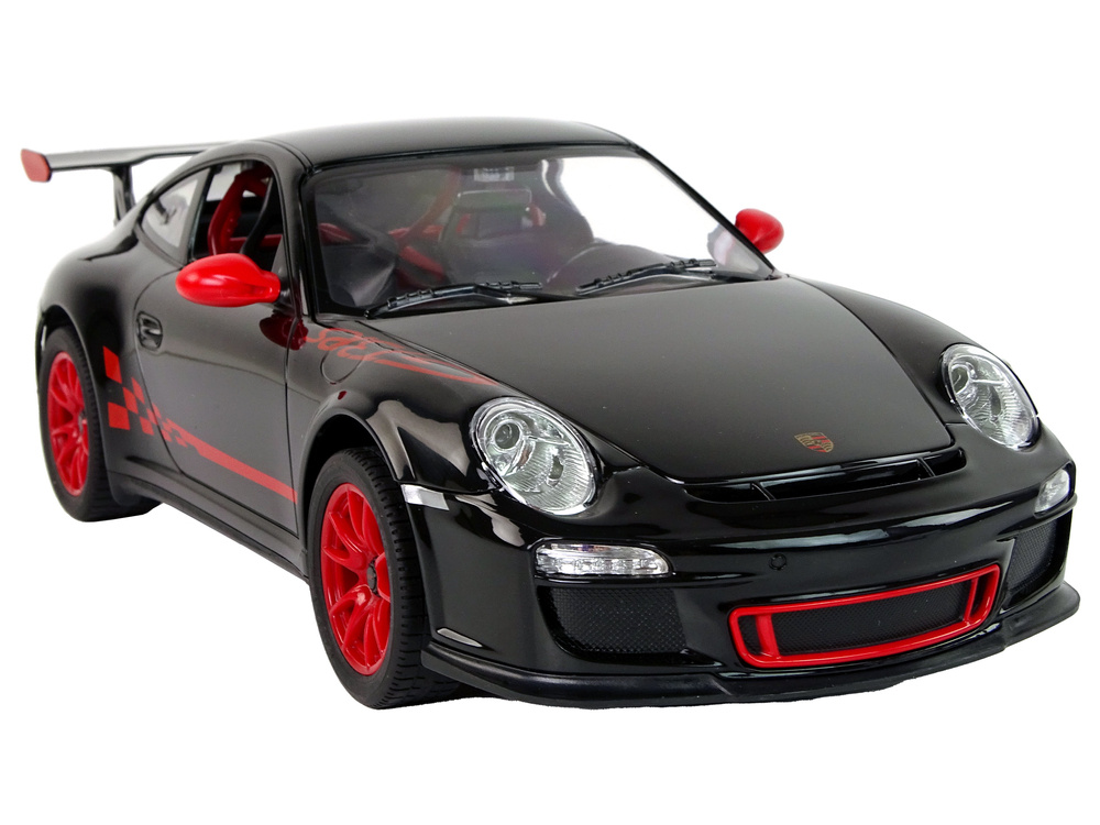Nuotoliniu būdu valdomas automobilis porsche 911 gt3 rs, juodas
