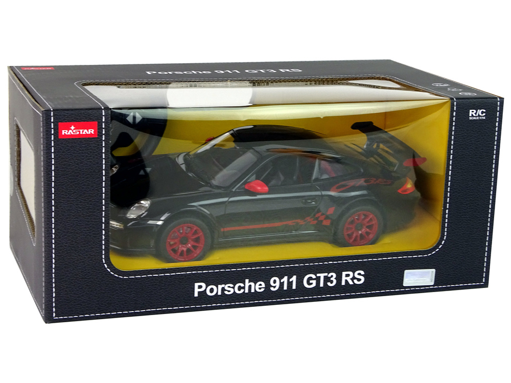 Nuotoliniu būdu valdomas automobilis porsche 911 gt3 rs, juodas