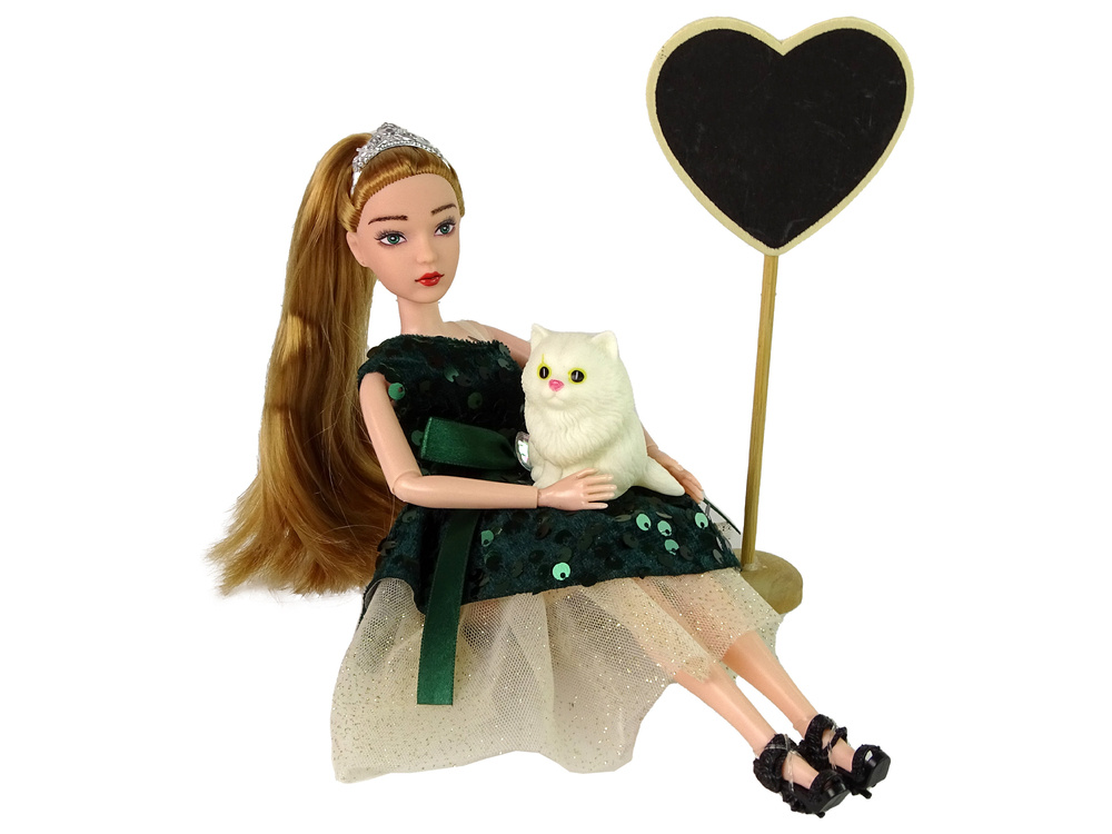 Lėlė emily su kačiuku lean toys