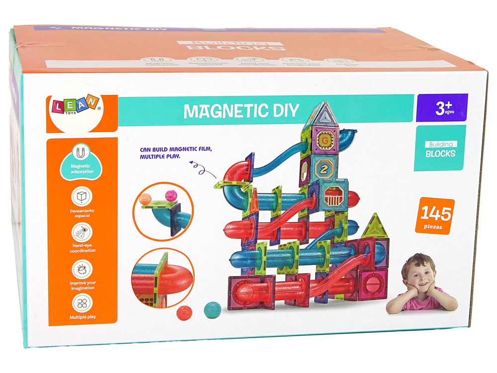 Magnetinis 3d konstruktorius leantoys, 145 d.