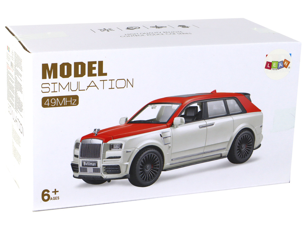 Nuotoliniu būdu valdomas automobilis bvliiman lean toys, baltas/mėlynas, 26x10,5x10 cm