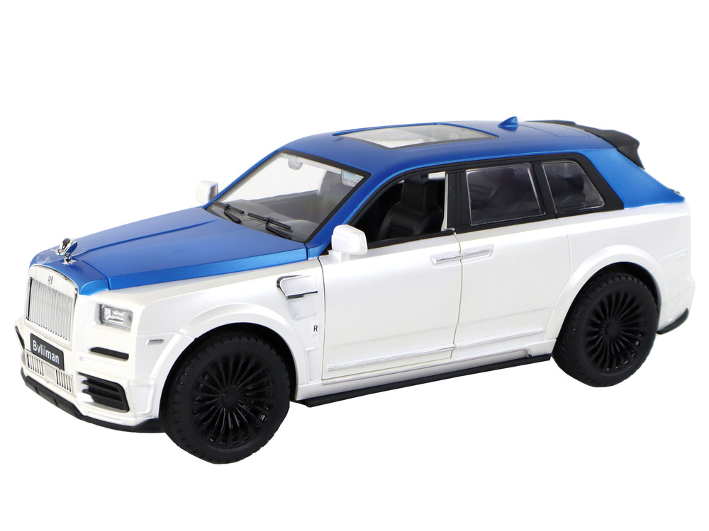 Nuotoliniu būdu valdomas automobilis bvliiman lean toys, baltas/mėlynas, 26x10,5x10 cm