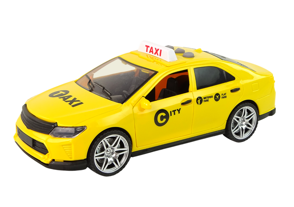 Taksi automobilis lean toys, geltonas