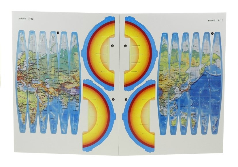 3d dėlionė gaublys, 47 dalių