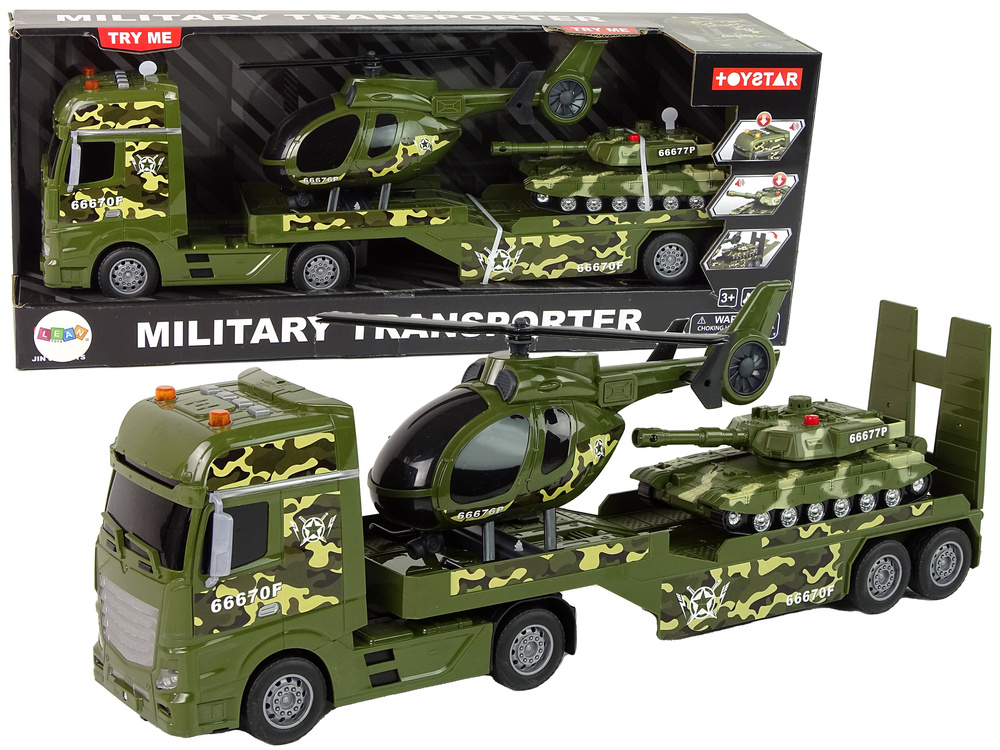 Žaislinis karinių transporto priemonių rinkinys lean toys
