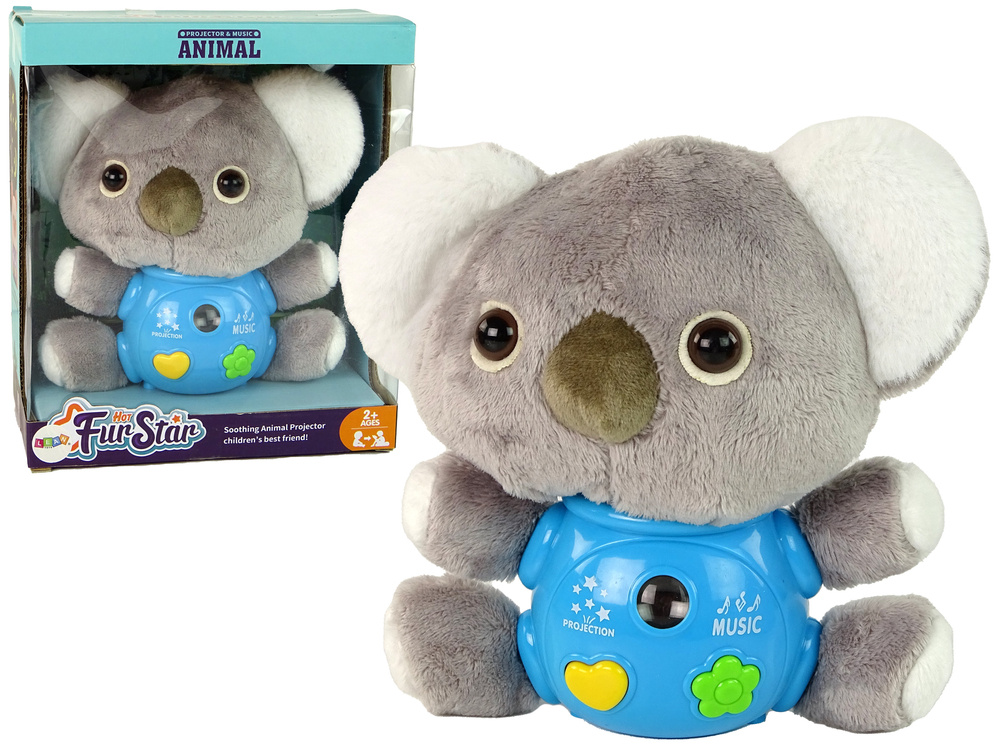 Interaktyvus pliušinis žaislas - koala lean toys, pilka