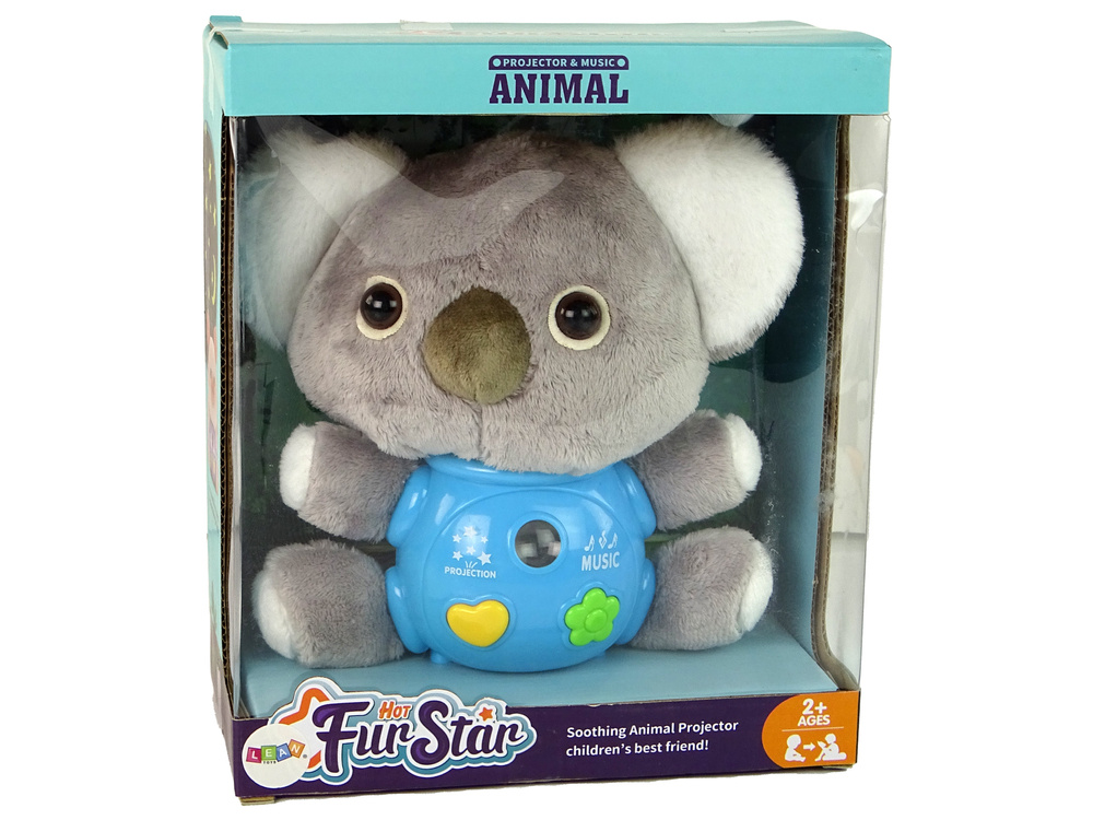 Interaktyvus pliušinis žaislas - koala lean toys, pilka