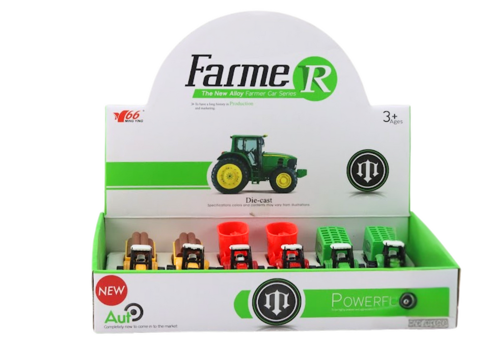 Žaislinis traktorius su priedais lean toys