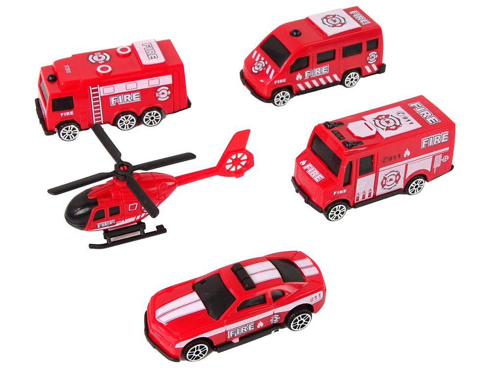 Gelbėtojų mašinėlių rinkinys lean toys, 10vnt.