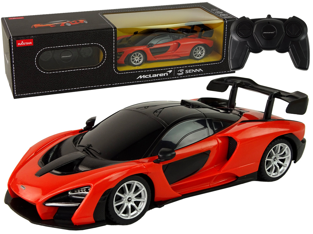 Nuotoliniu būdu valdomas mclaren rastar automobilis, raudonas, 1:24