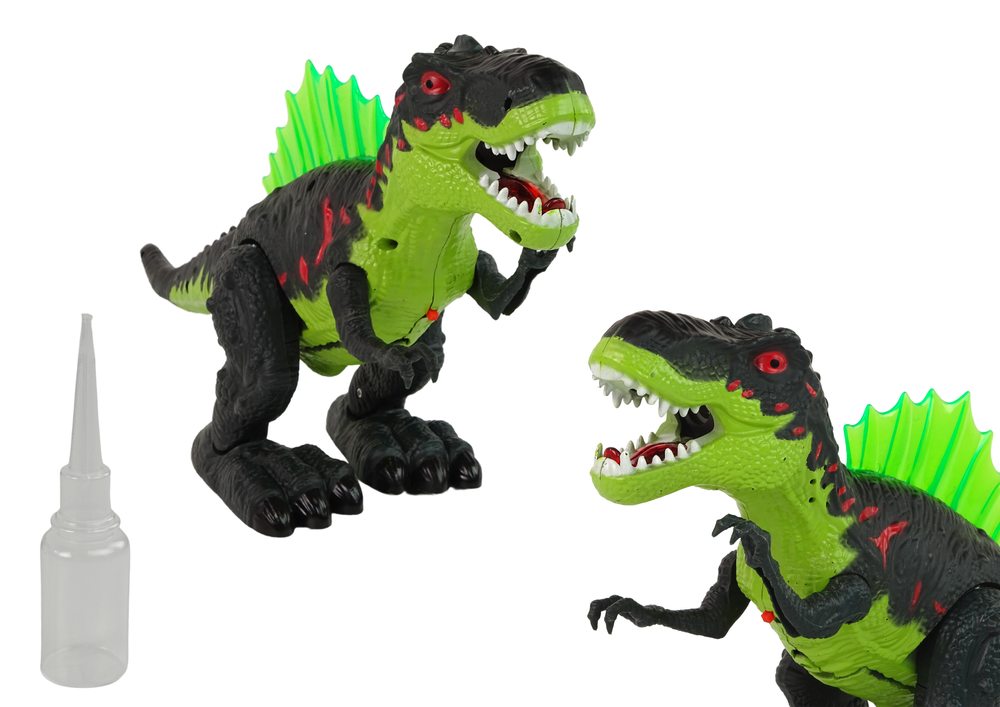 Ugnimi kvėpuojantis dinozauras, žalias