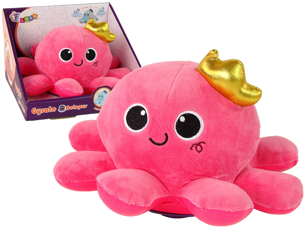 Interaktyvus pliušinis aštuonkojis lean toys, rožinis