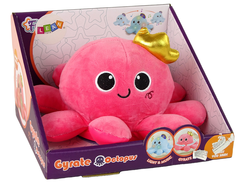 Interaktyvus pliušinis aštuonkojis lean toys, rožinis