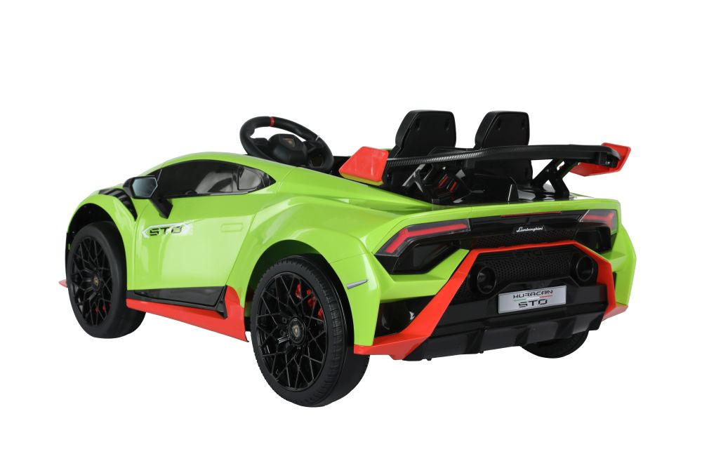 Vienvietis elektromobilis lamborghini lean toys, žalias