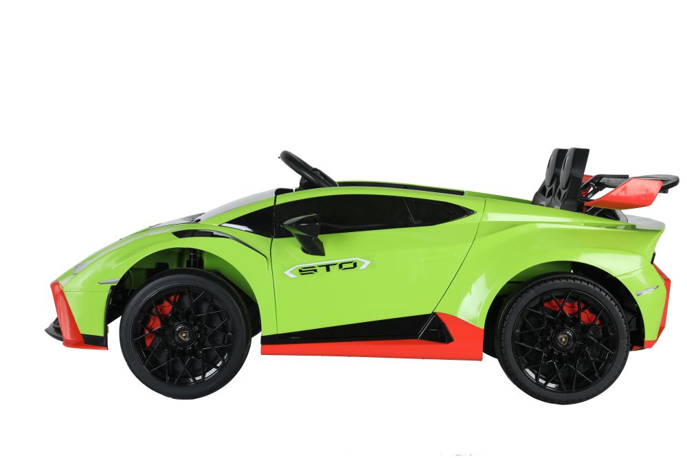 Vienvietis elektromobilis lamborghini lean toys, žalias