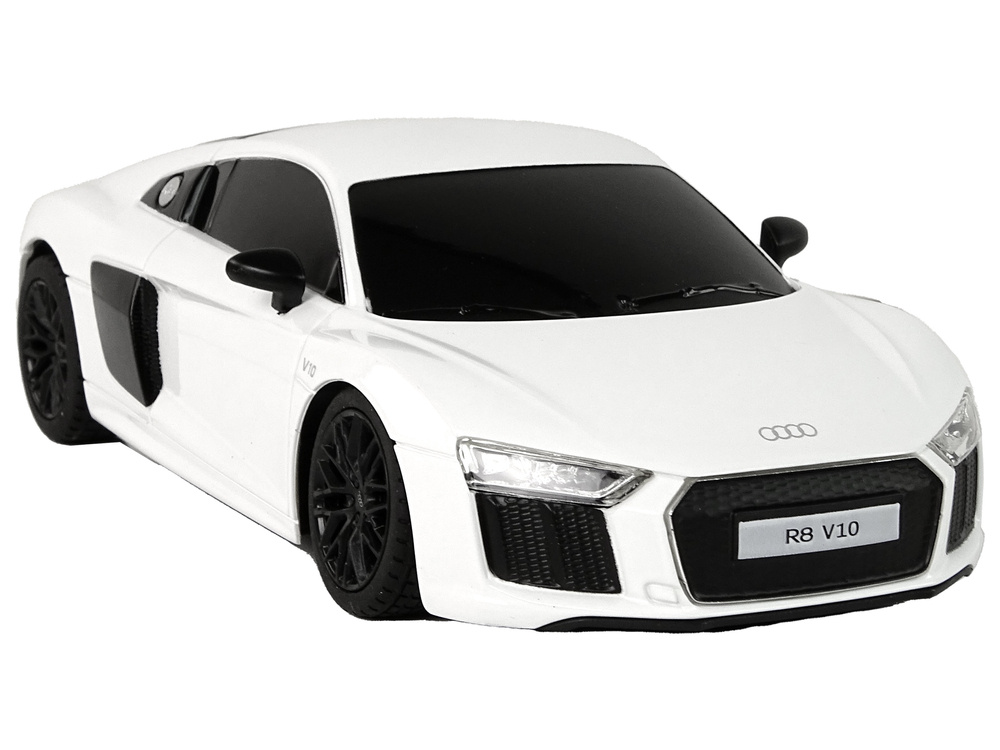 Radijo bangomis valdomas automobilis audi r8 1:24, baltas
