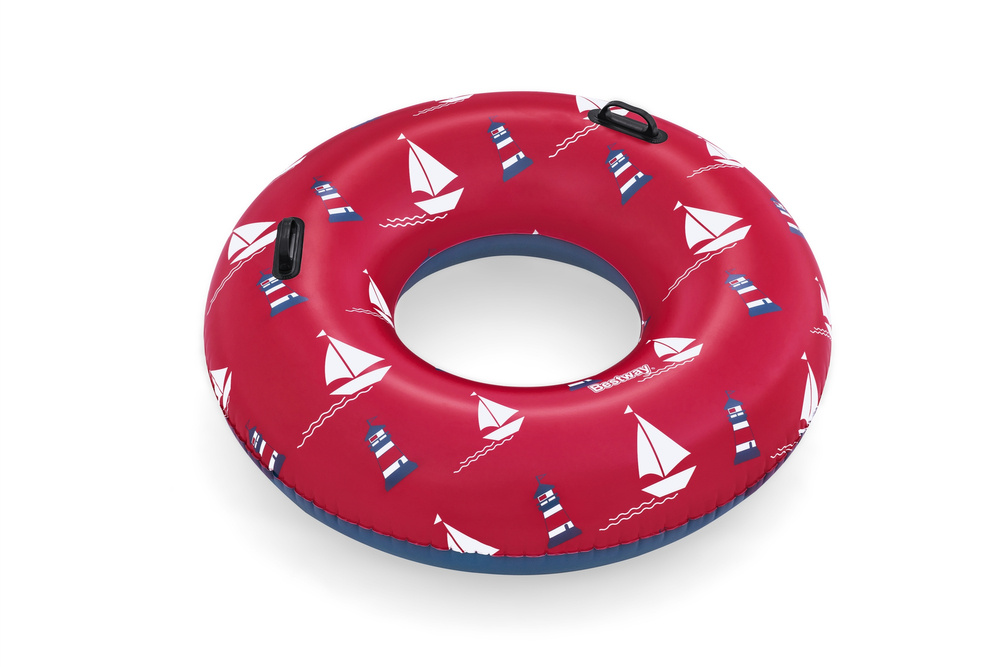 Pripučiamas plaukimo ratas bestway, 119 cm, raudonas