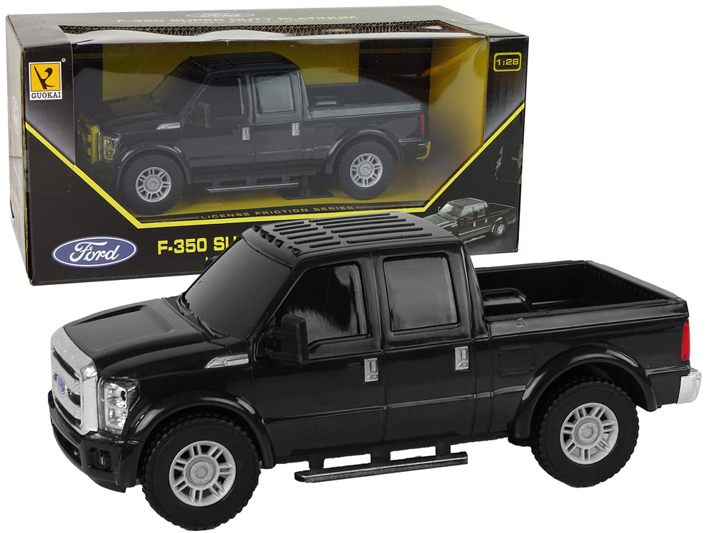 Juodas ford f-350 pick-up 1:28 su trinties pavara