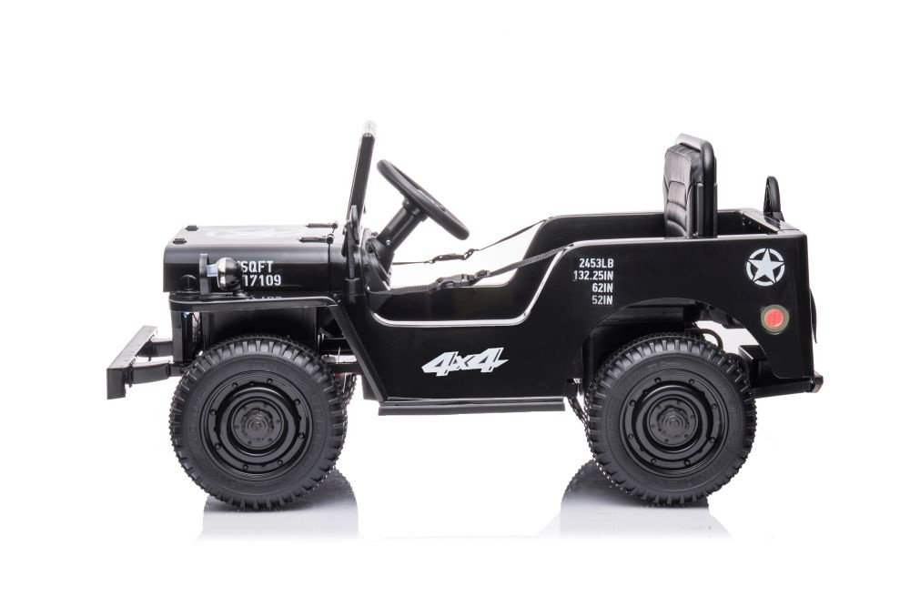 Dvivietis vaikiškas elektromobilis jh-103 4x4, juodas