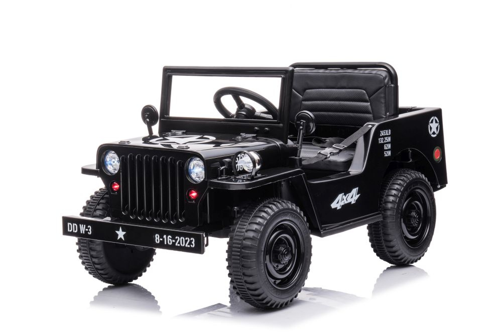 Dvivietis vaikiškas elektromobilis jh-103 4x4, juodas
